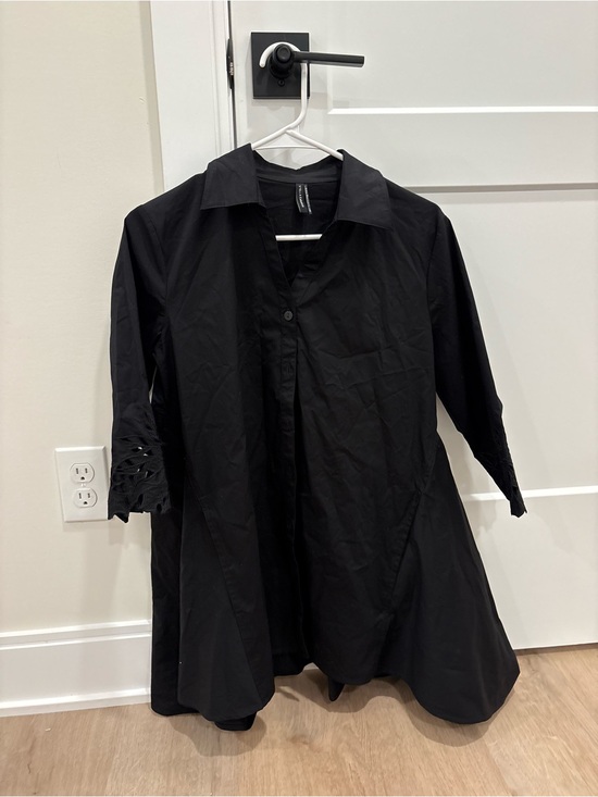 Stella Carakasi Tops - Stella Carakasi Black Collared Button Blouse Tunic Size XS